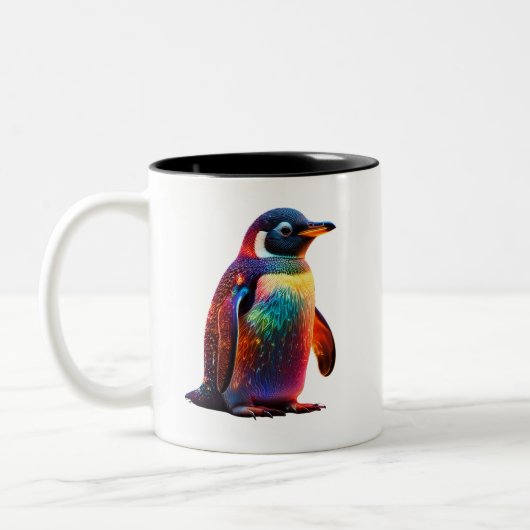 Luminous Penguin Charm Zweifarbige Tasse (Links)