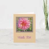 LUMINOUS PINK DAHLIA /DANKE KARTE (Vorderseite)