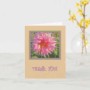 LUMINOUS PINK DAHLIA /DANKE KARTE