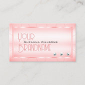 Luminous Pink mit Diamonds Glamour und stilvoll Visitenkarte (Vorderseite)