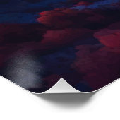 Luminous Pink & Purple Mountain Landscape Poster (Ecke)