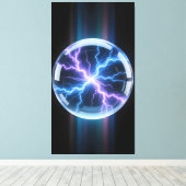Luminous plasma storm inside the transparent leinwanddruck (Insitu (Holzboden))