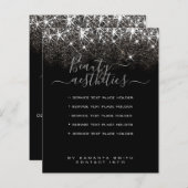 Luminous Platinum Silver Glitzer Eleganter Flyer (Vorne/Hinten)