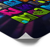 Luminous Pop Art Graffiti Wall Decor Print Poster (Ecke)