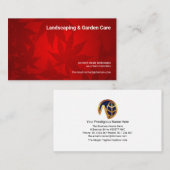 Luminous Red Maple Leaf Landschaft Visitenkarte (Vorne/Hinten)