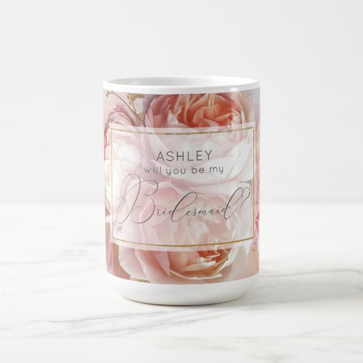 LUMINOUS ROSE Elegante Moderne Blumengestelle Kaffeetasse (Mittel)