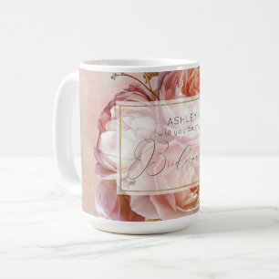 LUMINOUS ROSE Elegante Moderne Blumenübersicht Kaffeetasse