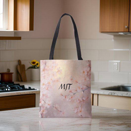 Luminous Sakura Cherry Blossom Branchen Monogram Tasche