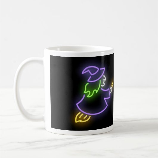 Luminous signboboard with sorceress kaffeetasse (Links)