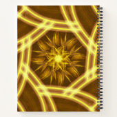 Luminous Star Portal – Symmetrical Golden Fractal Notizblock (Rückseite)
