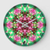 Luminous Stellar Kaleid Große Wanduhr (Vorderseite)