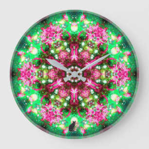 Luminous Stellar Kaleid Große Wanduhr