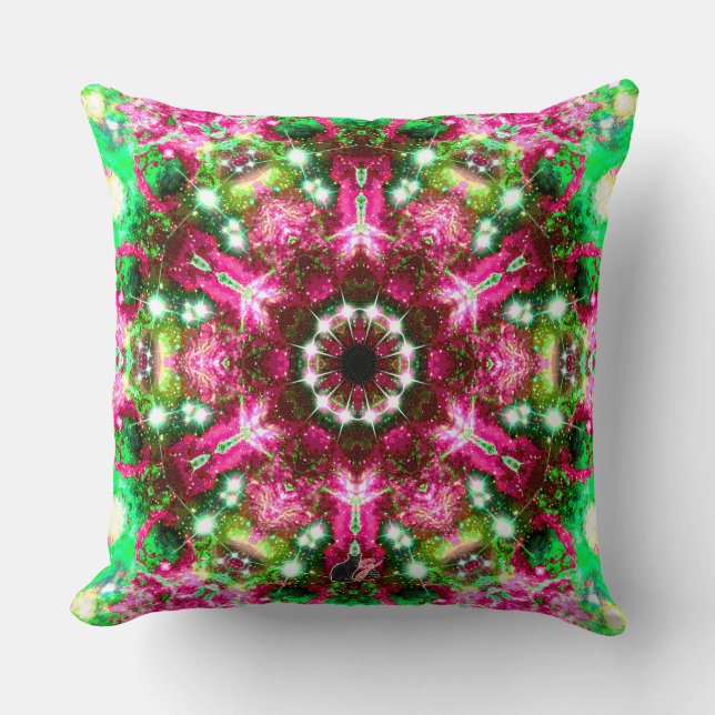 Luminous Stellar Kaleid Kissen (Vorderseite)