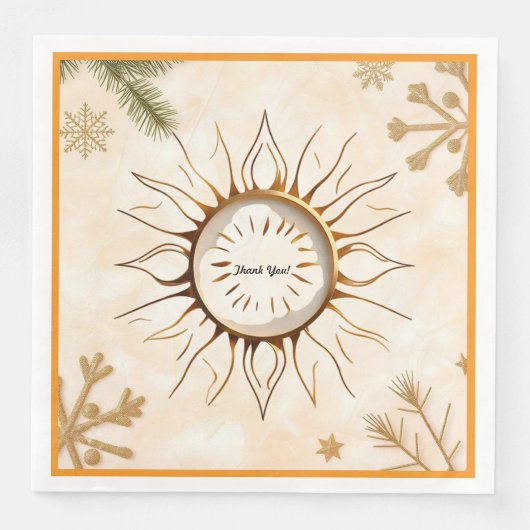"Luminous Sun Glory" Serviette (Vorderseite)