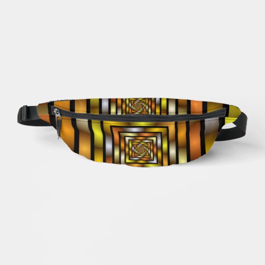 Luminous Tunnel Colorful Trippy Fraktal Graphic Bauchtasche (Vorderseite)