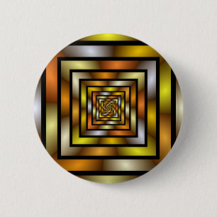 Luminous Tunnel Colorful Trippy Fraktal Graphic Button