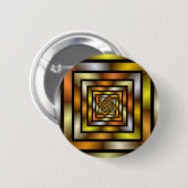 Luminous Tunnel Colorful Trippy Fraktal Graphic Button (Vorne & Hinten)
