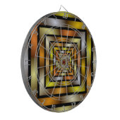 Luminous Tunnel Colorful Trippy Fraktal Graphic Dartscheibe (Vorderseite Links)