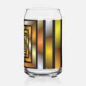 Luminous Tunnel Colorful Trippy Fraktal Graphic Dosenglas (Rückseite)