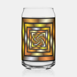 Luminous Tunnel Colorful Trippy Fraktal Graphic Dosenglas