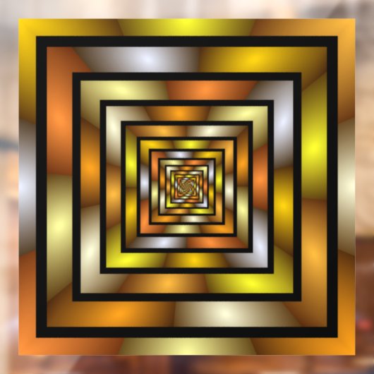 Luminous Tunnel Colorful Trippy Fraktal Graphic Fensteraufkleber (Blatt 2)