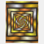 Luminous Tunnel Colorful Trippy Fraktal Graphic Fleecedecke (Vorderseite)