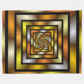 Luminous Tunnel Colorful Trippy Fraktal Graphic Fleecedecke (Vorderseite (Horizontal))