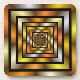Luminous Tunnel Colorful Trippy Fraktal Graphic Getränkeuntersetzer