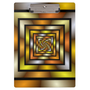 Luminous Tunnel Colorful Trippy Fraktal Graphic Klemmbrett