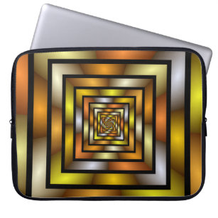 Luminous Tunnel Colorful Trippy Fraktal Graphic Laptopschutzhülle