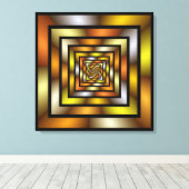 Luminous Tunnel Colorful Trippy Fraktal Graphic Leinwanddruck (Insitu (Holzboden))