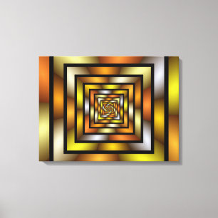 Luminous Tunnel Colorful Trippy Fraktal Graphic Leinwanddruck