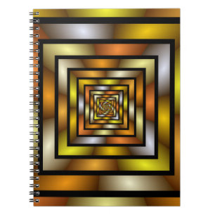 Luminous Tunnel Colorful Trippy Fraktal Graphic Notizblock