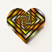 Luminous Tunnel Colorful Trippy Fraktal Graphic Notizblock (Rückseite)