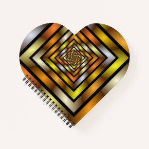 Luminous Tunnel Colorful Trippy Fraktal Graphic Notizblock