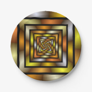 Luminous Tunnel Colorful Trippy Fraktal Graphic Pappteller
