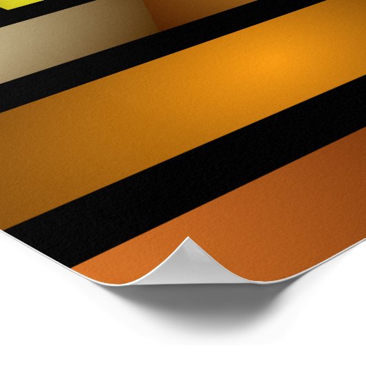 Luminous Tunnel Colorful Trippy Fraktal Graphic Poster (Ecke)