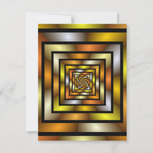 Luminous Tunnel Colorful Trippy Fraktal Graphic Postkarte