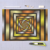 Luminous Tunnel Colorful Trippy Fraktal Graphic Seidenpapier (Handwerk)