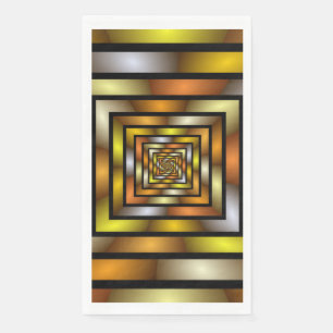 Luminous Tunnel Colorful Trippy Fraktal Graphic Serviette