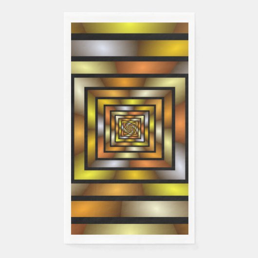 Luminous Tunnel Colorful Trippy Fraktal Graphic Serviette (Vorderseite)
