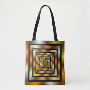 Luminous Tunnel Colorful Trippy Fraktal Graphic Tasche