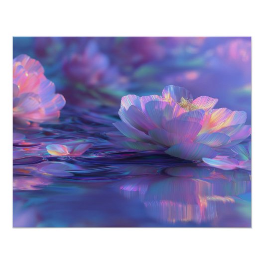 Luminous Water Lilies Poster (Vorderseite)