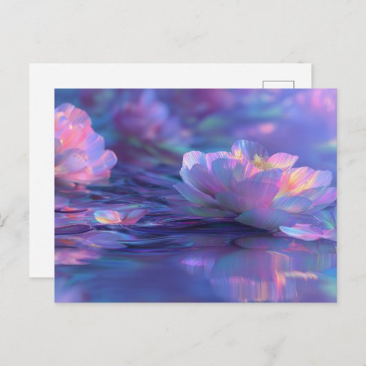 Luminous Water Lilies Postkarte (Vorne/Hinten)