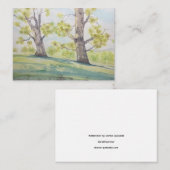 Luminous Watercolor Trees Mitteilungskarte (Vorne/Hinten)