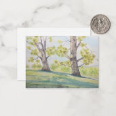 Luminous Watercolor Trees Mitteilungskarte (Vorderseite/Rückseite Beispiel)