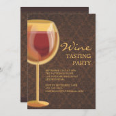 Luminous Wine Glass Weinprobe Party Einladung (Vorne/Hinten)