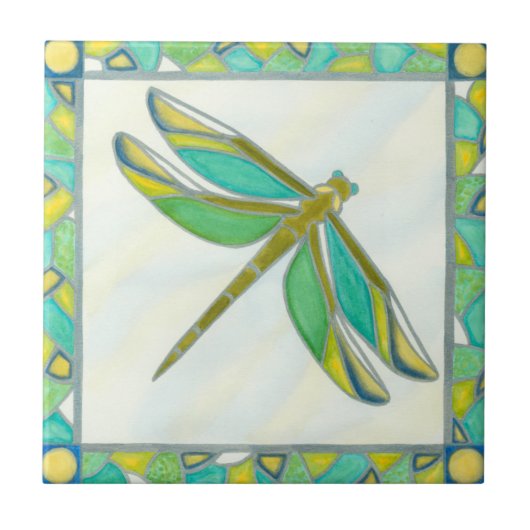 Luminy Pastel Dragonfly von Vanna Lam Fliese (Vorderseite)