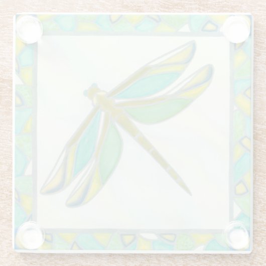 Luminy Pastel Dragonfly von Vanna Lam Glasuntersetzer (Rückseite)