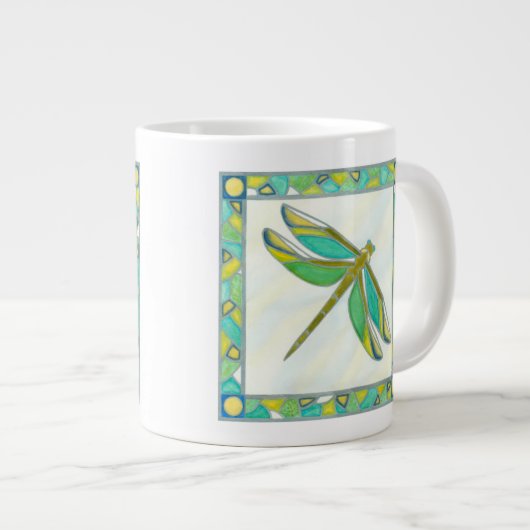 Luminy Pastel Dragonfly von Vanna Lam Jumbo-Tasse (Vorderseite Rechts)